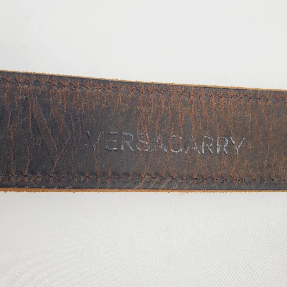 Versacarry Rancher Carry Belt Sz 46 Brown 2 Ply Buffalo Leather Heavy Duty Work